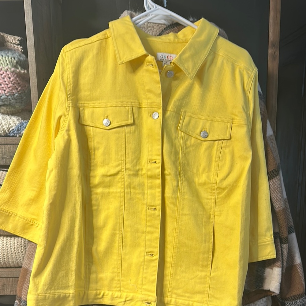 Yellow denim jacket